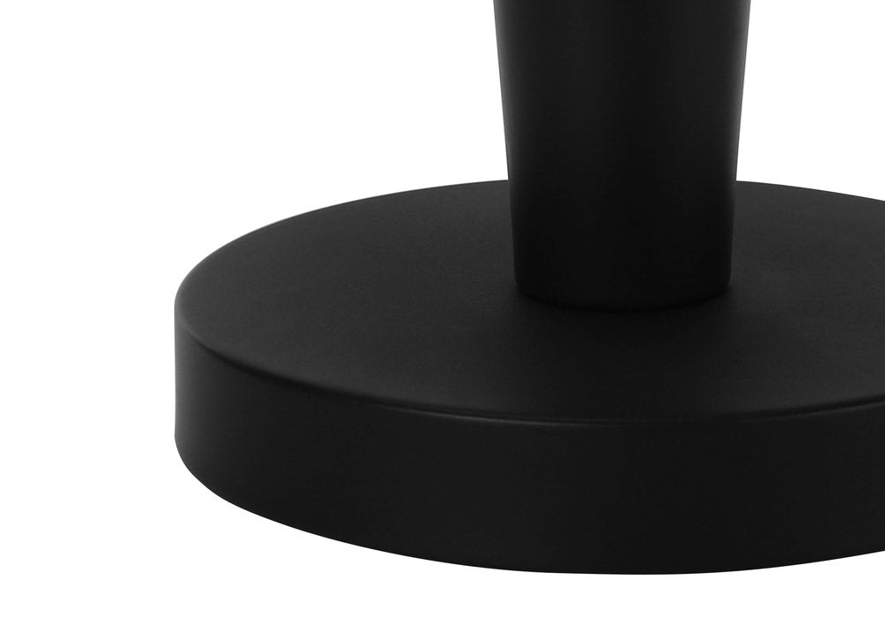 Set of Two 24" Black Metal Candlestick USB Table Lamps With Ivory Drum Shade HomeRoots