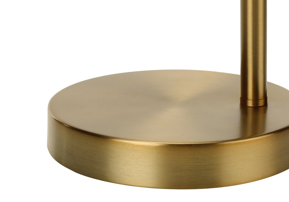 19" Gold Metal Round Table Lamp With Gold Dome Shade HomeRoots