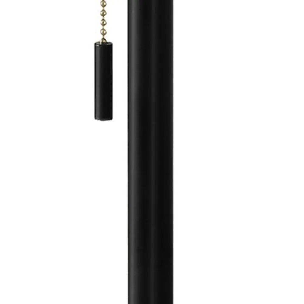 Set of Two 17" Black Metal Candlestick USB Table Lamps With Beige Drum Shade HomeRoots