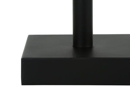 Set of Two 17" Black Metal Candlestick USB Table Lamps With Beige Drum Shade HomeRoots