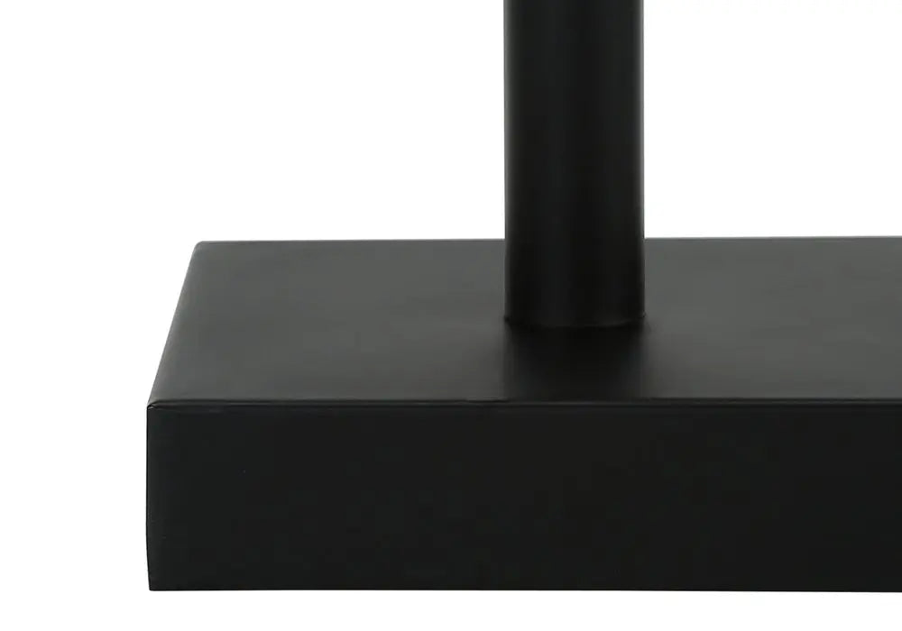 Set of Two 17" Black Metal Candlestick USB Table Lamps With Beige Drum Shade HomeRoots