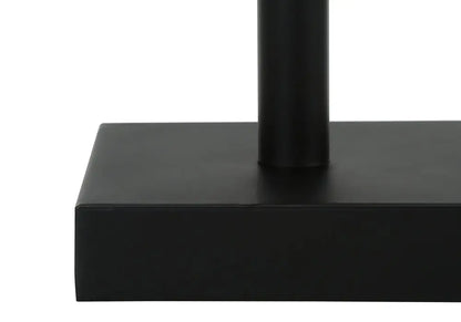 Set of Two 17" Black Metal Candlestick USB Table Lamps With Beige Drum Shade HomeRoots