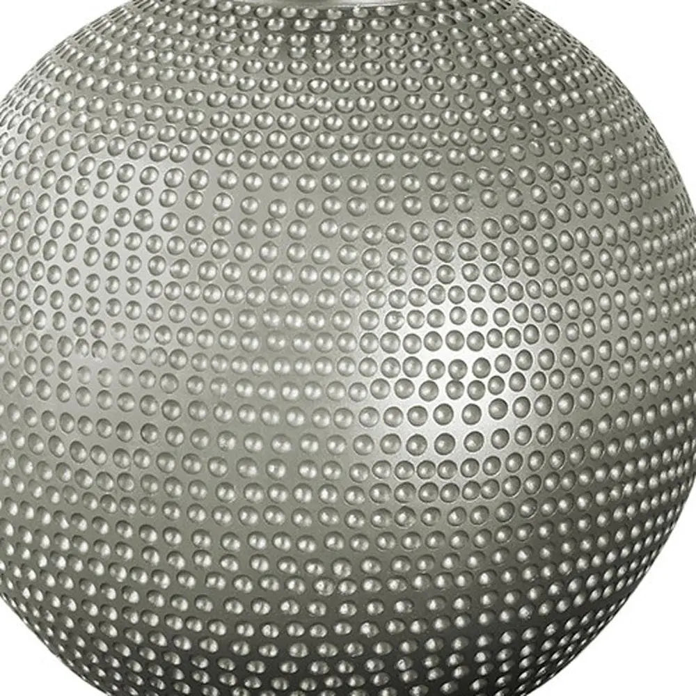 19" Gray Round Table Lamp With Ivory Drum Shade HomeRoots