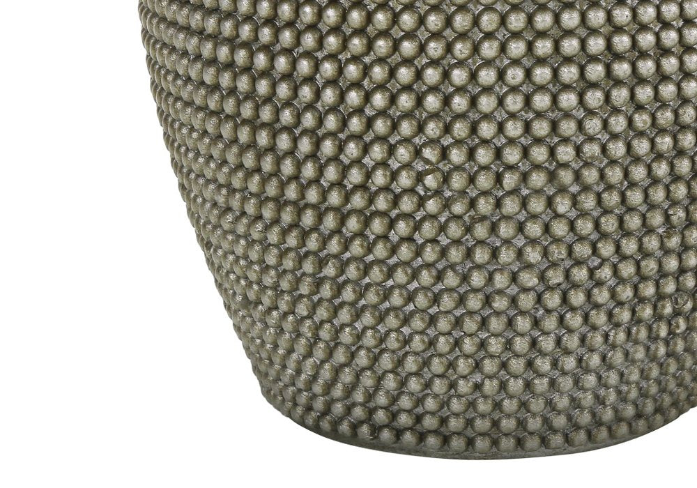 24" Gray Round Table Lamp With Ivory Drum Shade HomeRoots