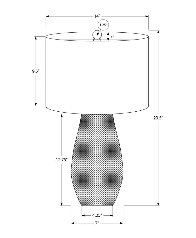 24" Black Round Table Lamp With Ivory Drum Shade HomeRoots
