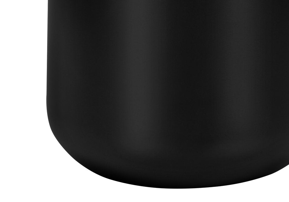 24" Black Concrete Urn Table Lamp With Gray Drum Shade — view 4