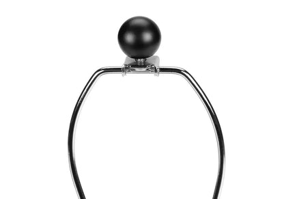 24" Black Concrete Urn Table Lamp With Gray Drum Shade HomeRoots