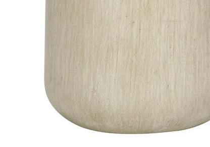 24" Beige Concrete Urn Table Lamp With Ivory Drum Shade HomeRoots