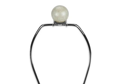 24" Beige Concrete Urn Table Lamp With Ivory Drum Shade HomeRoots