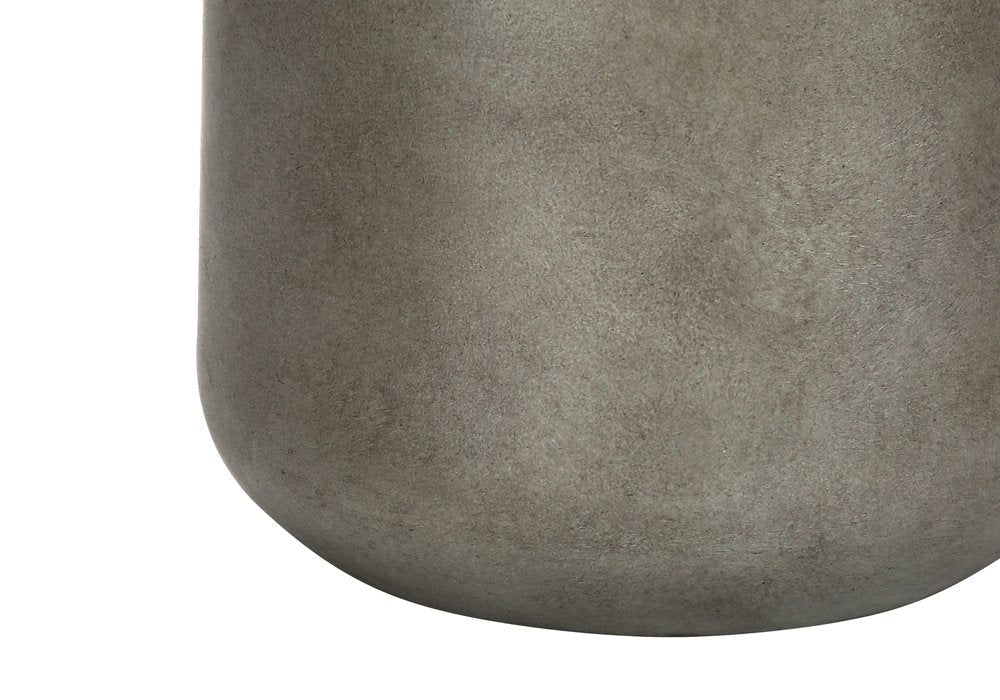 24" Gray Concrete Urn Table Lamp With Beige Drum Shade — view 4