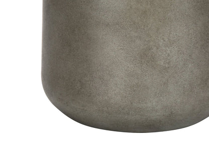 24" Gray Concrete Urn Table Lamp With Beige Drum Shade HomeRoots