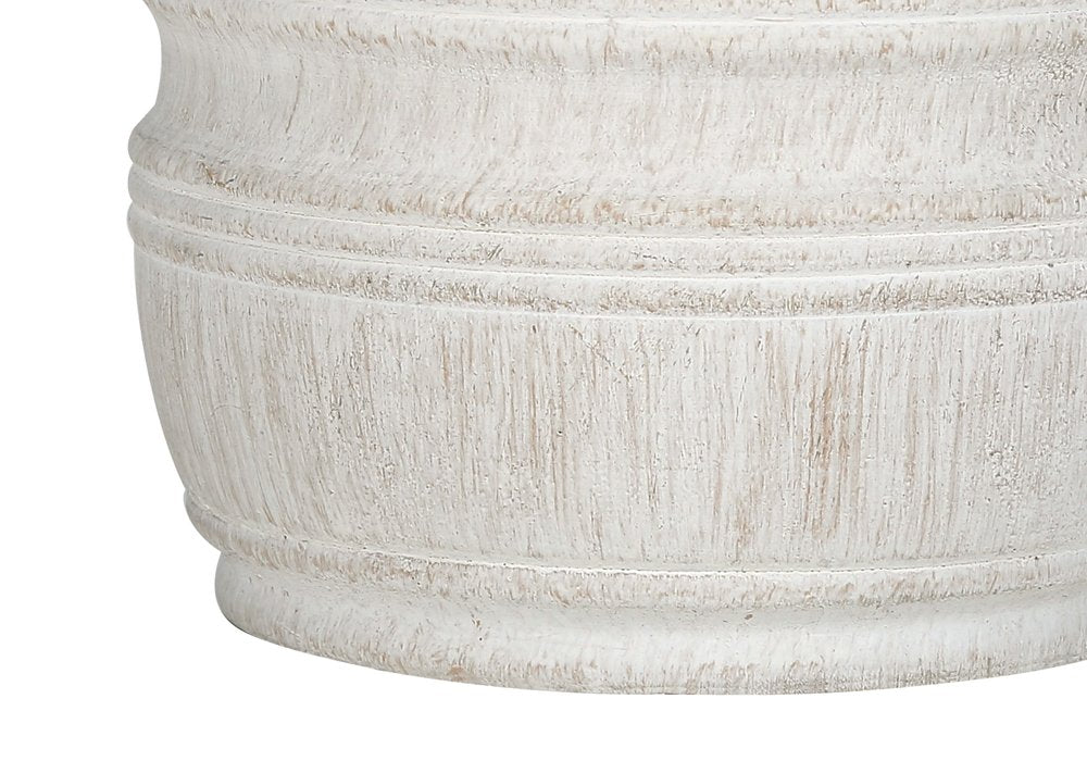 28" Cream Cylinder Table Lamp With Cream Drum Shade HomeRoots