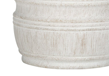 28" Cream Cylinder Table Lamp With Cream Drum Shade HomeRoots