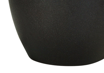 22" Black Ceramic Urn Table Lamp With Ivory Drum Shade HomeRoots
