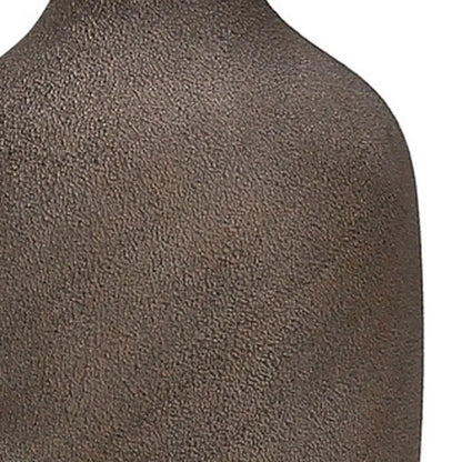 27" Gray Ceramic Urn Table Lamp With Beige Drum Shade HomeRoots