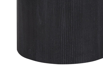 24" Black and Gold Concrete Cylinder Table Lamp With Ivory Drum Shade HomeRoots