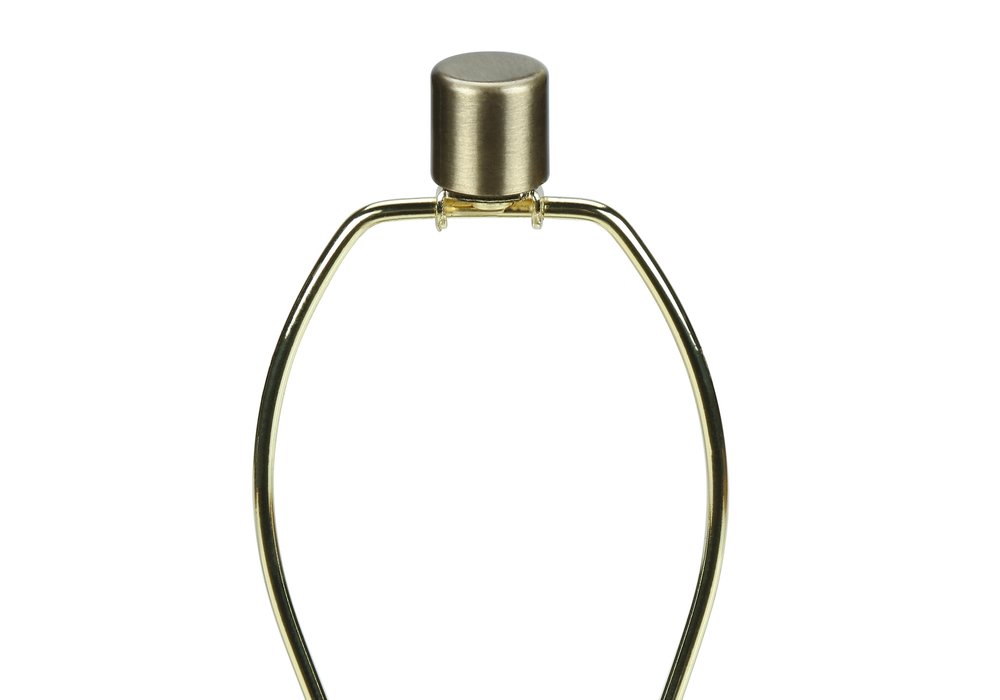 24" Black and Gold Concrete Cylinder Table Lamp With Ivory Drum Shade HomeRoots