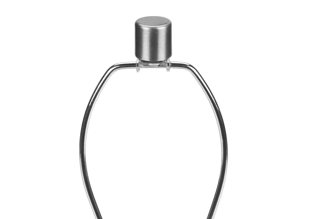 25" Gray and Silver Ceramic Cylinder Table Lamp With Gray Drum Shade HomeRoots