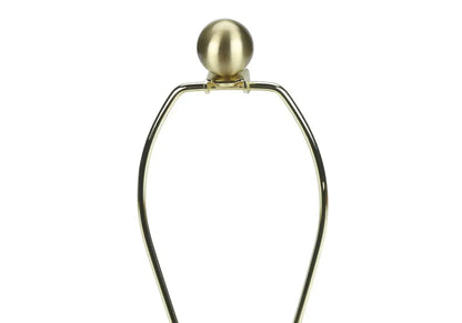 25" Black and Gold Concrete Round Table Lamp With Ivory Drum Shade HomeRoots