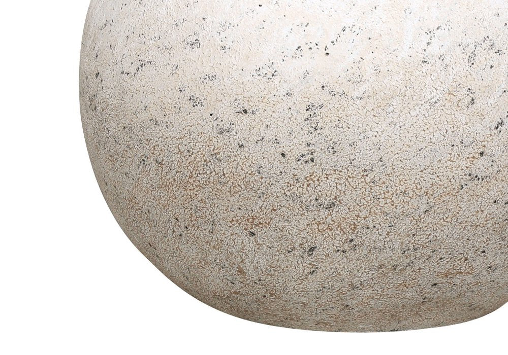 20" Gray Concrete Round Table Lamp With Ivory Drum Shade HomeRoots