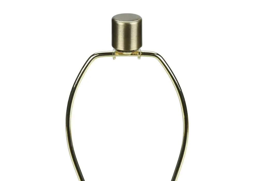 26" Cream Ceramic Round Table Lamp With Cream Empire Shade HomeRoots