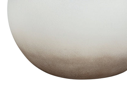 21" Cream Ceramic Round Table Lamp With Cream Drum Shade HomeRoots