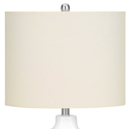 25" Cream Novelty Table Lamp With Cream Drum Shade HomeRoots