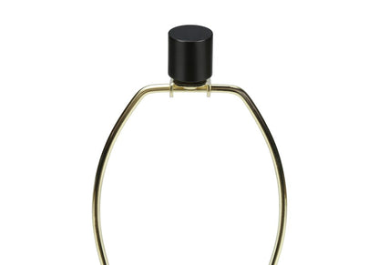 25" Cream Geometric Table Lamp With Beige Empire Shade HomeRoots