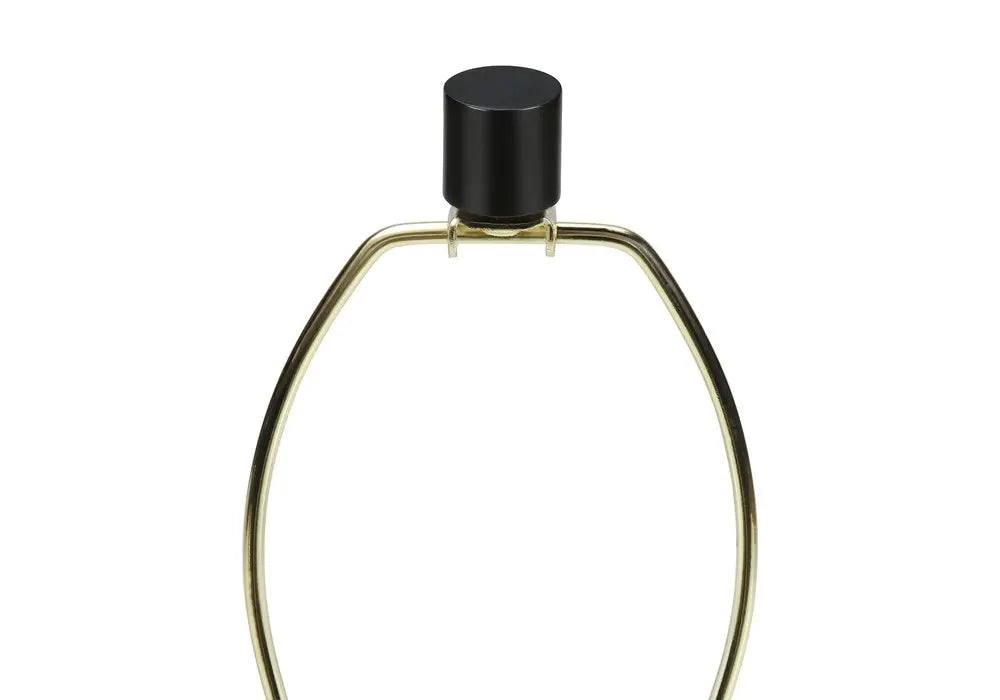 25" Cream Geometric Table Lamp With Beige Empire Shade HomeRoots