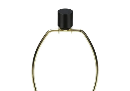 25" Cream Geometric Table Lamp With Beige Empire Shade HomeRoots