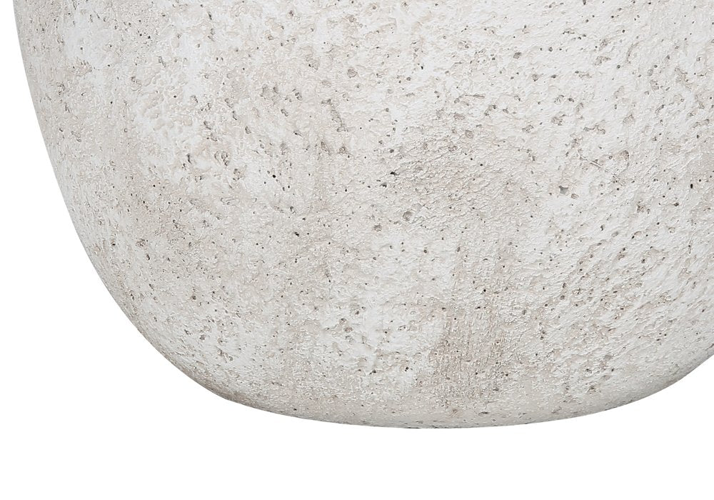 20" Cream Concrete Urn Table Lamp With Cream Empire Shade HomeRoots