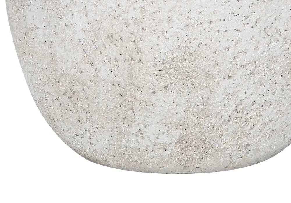 20" Cream Concrete Urn Table Lamp With Cream Empire Shade HomeRoots