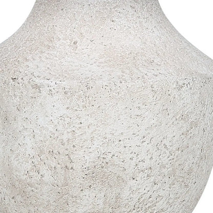 20" Cream Concrete Urn Table Lamp With Cream Empire Shade HomeRoots