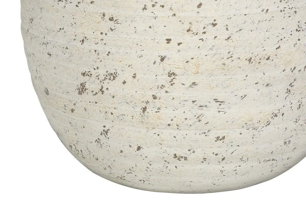 20" Cream Concrete Urn Table Lamp With Cream Empire Shade HomeRoots