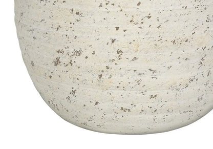 20" Cream Concrete Urn Table Lamp With Cream Empire Shade HomeRoots