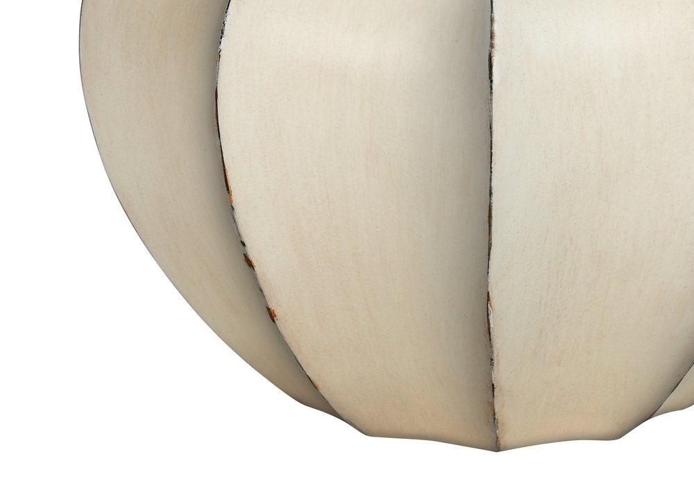 21" Cream Round Table Lamp With Cream Empire Shade — view 4