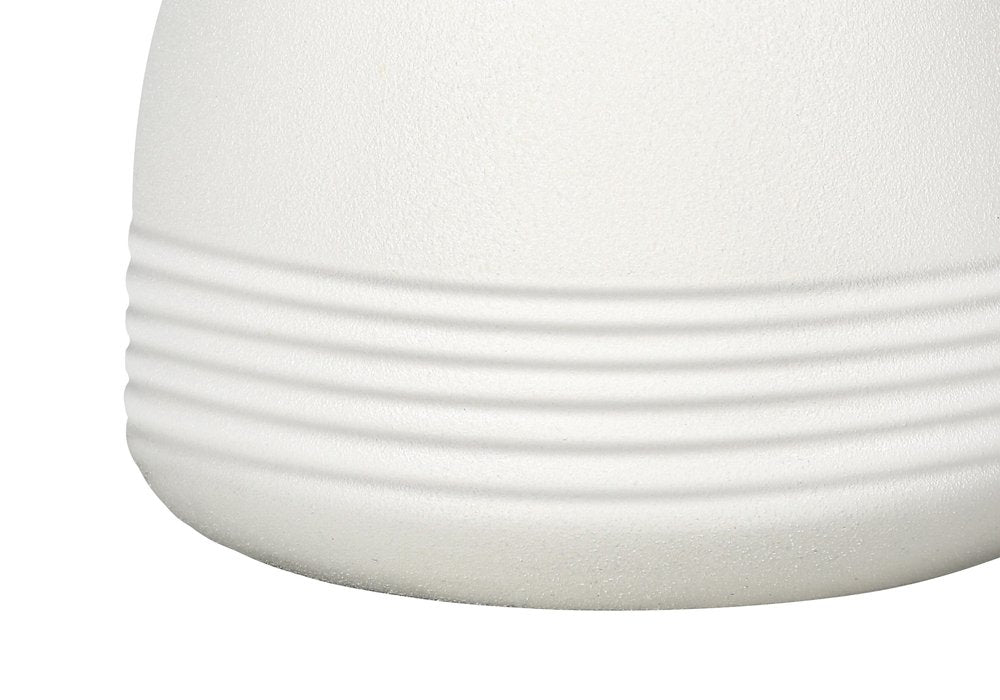 17" Cream Ceramic Round Table Lamp With Cream Drum Shade — view 4