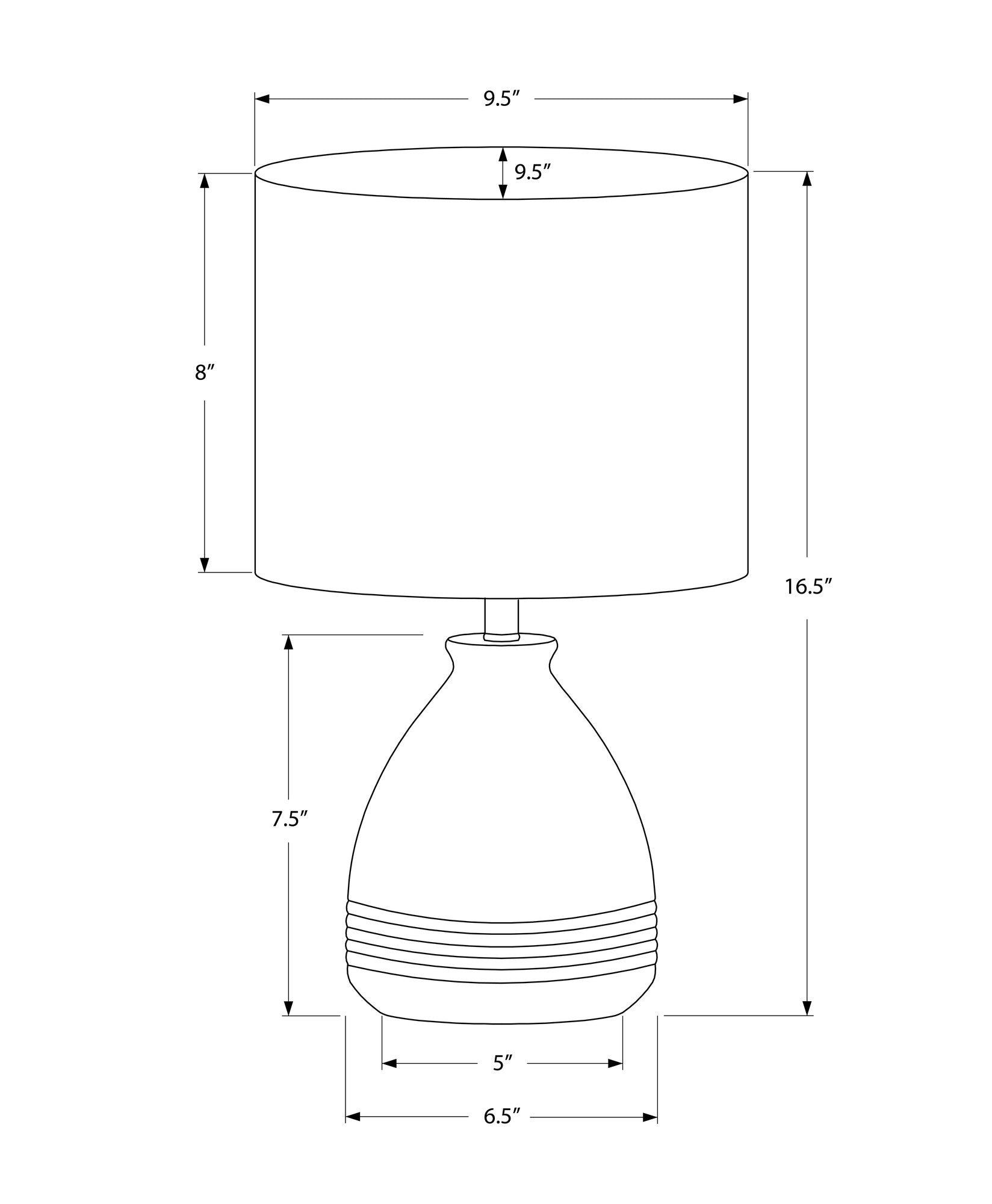 17" Cream Ceramic Round Table Lamp With Cream Drum Shade - FurniFindUSA