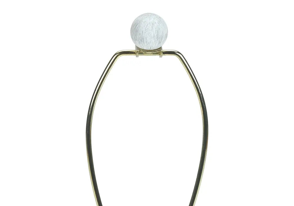 28" Cream Geometric Table Lamp With Cream Drum Shade HomeRoots