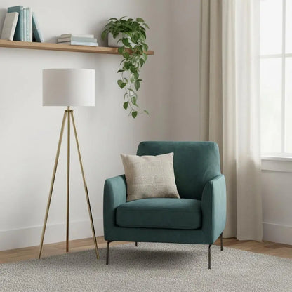 63" Matte Gold Floor Lamp with Cream Drum Shade HomeRoots