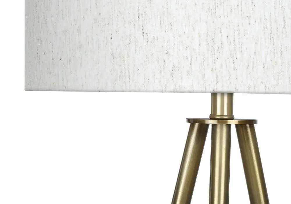 63" Matte Gold Floor Lamp with Cream Drum Shade HomeRoots