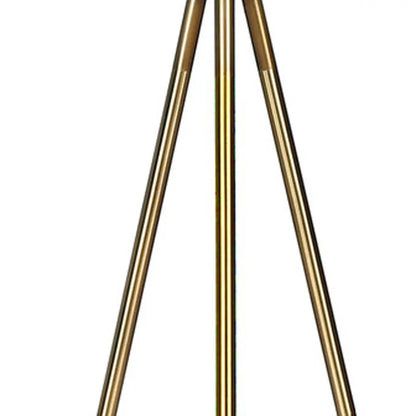 63" Matte Gold Floor Lamp with Cream Drum Shade HomeRoots