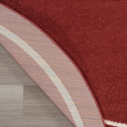 6' Red And Ivory Round Indoor Outdoor Area Rug HomeRoots