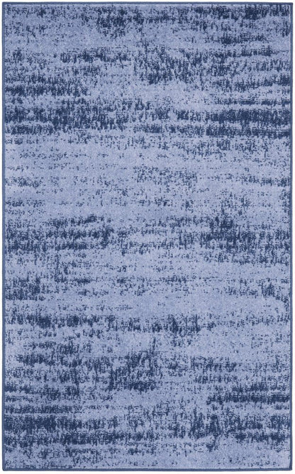 2' X 4' Denim Blue And Navy Blue Abstract Indoor Outdoor Area Rug HomeRoots