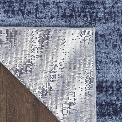 2' X 4' Denim Blue And Navy Blue Abstract Indoor Outdoor Area Rug HomeRoots