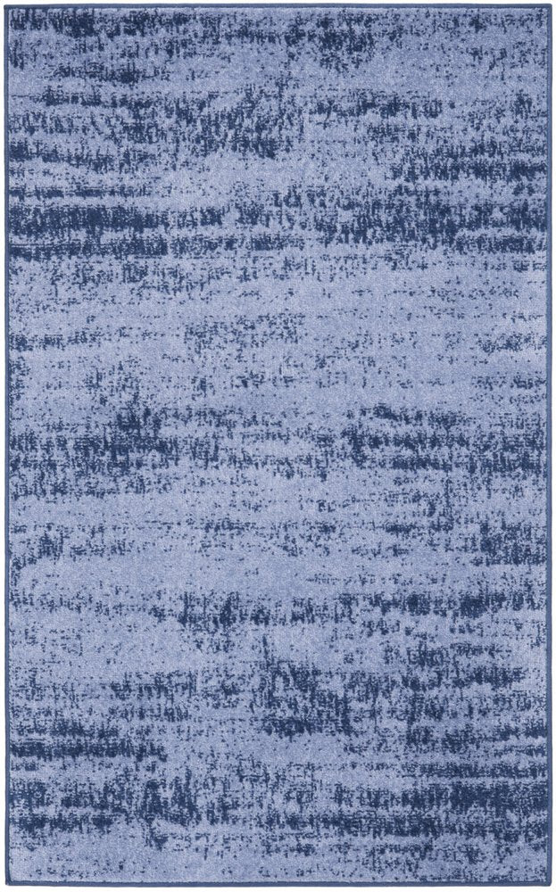 2' X 4' Denim Blue And Navy Blue Abstract Indoor Outdoor Area Rug HomeRoots
