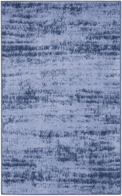 2' X 4' Denim Blue And Navy Blue Abstract Indoor Outdoor Area Rug HomeRoots