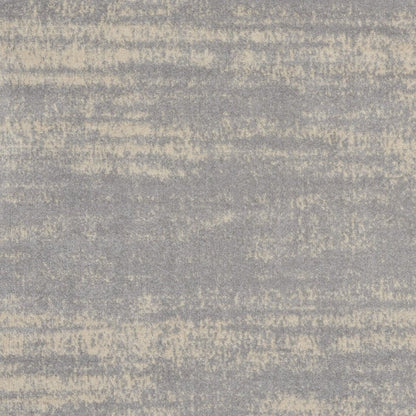5' Gray And Beige Square Abstract Indoor Outdoor Area Rug