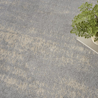 5' Gray And Beige Square Abstract Indoor Outdoor Area Rug HomeRoots