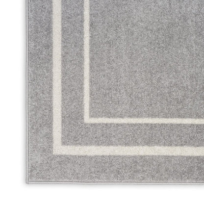 2' X 4' Gray And Ivory Indoor Outdoor Area Rug HomeRoots